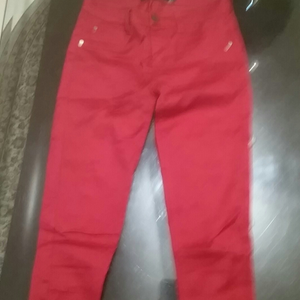 red jeans
